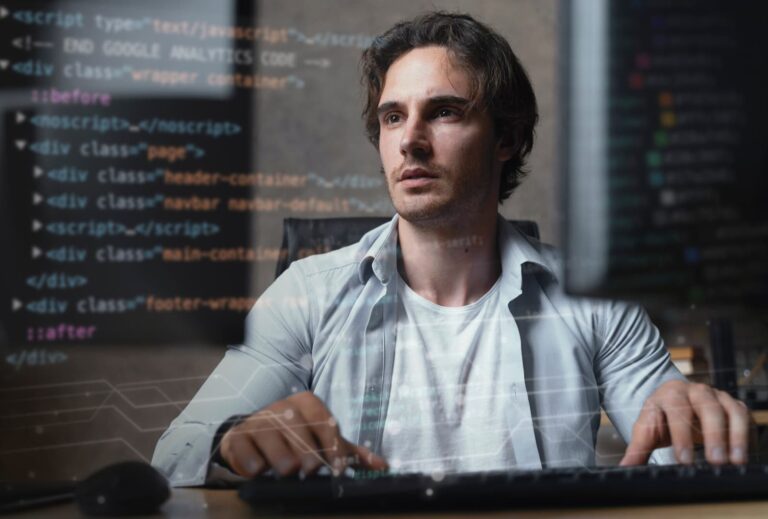 Man working at the computer